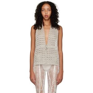 Guizio Silver Mia Camisole - Ssense - M - Silver